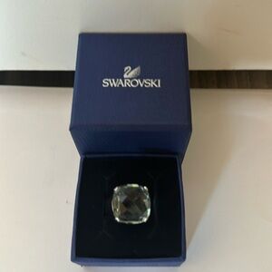 Swarovski Gema Ring. BNIB. Pale Blue crystal in silver setting. size 55/small